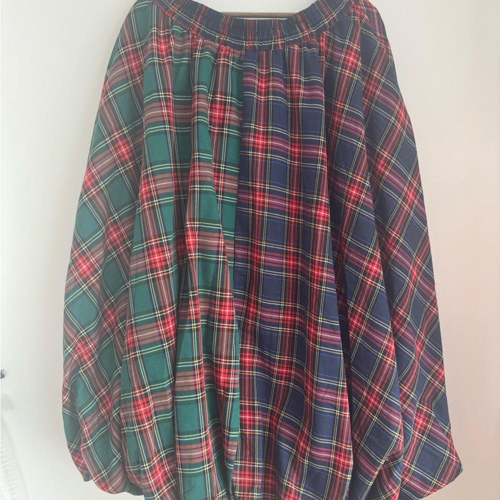 Love Red and Green Maxi Bubble Skirt